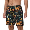 thumbnail image 1 of Picia Forest Elf pattern Mens Swim Trunks with Compression Liner Stretch Beach Shorts Quick Dry with Zipper Pockets No-Chafing Board Shorts-Small, 1 of 9