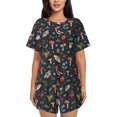 thumbnail image 1 of Picia Forest Flora and Insects Pajamas Sets for Women Soft Short-Sleeved Pjs with Lounge Shorts Two Piece Sleepwear-XX-Large, 1 of 9