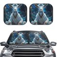 thumbnail image 1 of Picia Forest Meditating Goat 2 Piece Car Windshield Sun Shade Foldable | Foldable Sun Shield for Front Window Blocks UV Rays and Keeps Your Vehicle Cool-Medium, 1 of 7