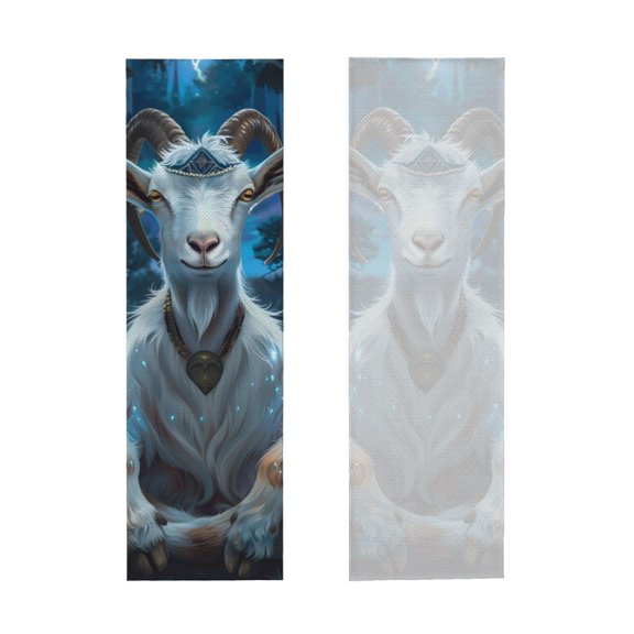 Picia Forest Meditating Goat Pattern Cooling Towels (40"x12") Cool Towel, Cold Towel, Microfiber Soft Breathable Chilly Ice Towel