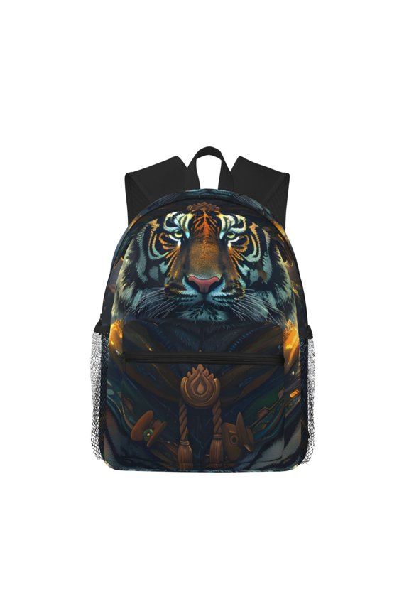 Forest Meditating Tiger Large Capacity Backpack Classic Style Backpack Casual Backpack Water-Resistant School Work Travel Outdoor Backpack