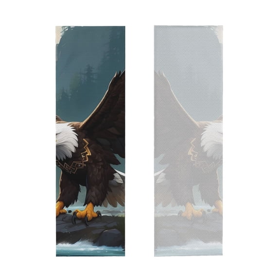 Picia Forest River Bald Eagle Pattern Cooling Towels (40"x12") Cool Towel, Cold Towel, Microfiber Soft Breathable Chilly Ice Towel