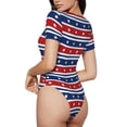 thumbnail image 1 of Picia Fourth Of July Womens One Piece Swimsuits Modest Tummy Control Bathing Suits Lace Up Slimming Swim Suit-XX-Large, 1 of 9