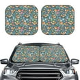 thumbnail image 1 of Picia Foxes and Birds in Forest 2 Piece Car Windshield Sun Shade Foldable | Foldable Sun Shield for Front Window Blocks UV Rays and Keeps Your Vehicle Cool-Large, 1 of 7