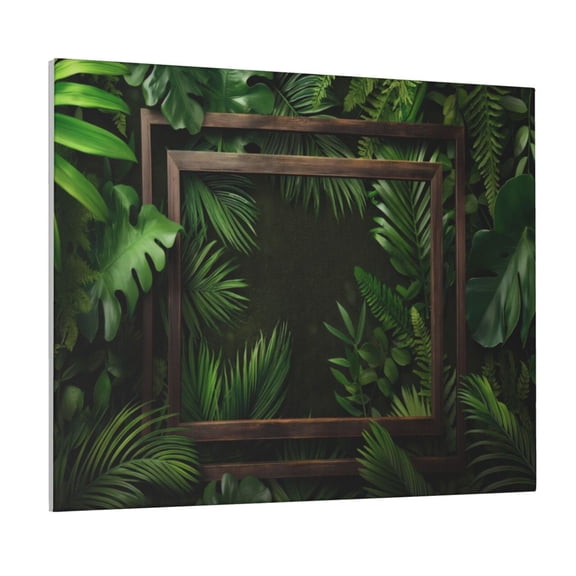 Picia Framed Greenery Wall Art Pattern Decorative Picture – Unique Wall Art, Modern Canvas Print for Trendy Interiors (Horizontal)