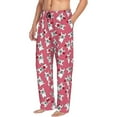 thumbnail image 1 of Picia French Bulldog And Heart Mens Soft Woven Cotton Elastic Waistband Sleep Pajama Pant Lounge Sleep Pant With Pockets And Drawstring-Small, 1 of 9