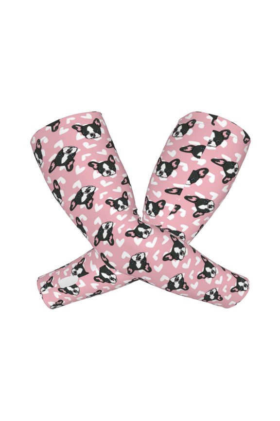French Bulldog Arm Sleeves for Men and Women - Tattoo Cover Up UPF 50+ Cooling Sports Sleeve for Basketball Golf Football-One Size