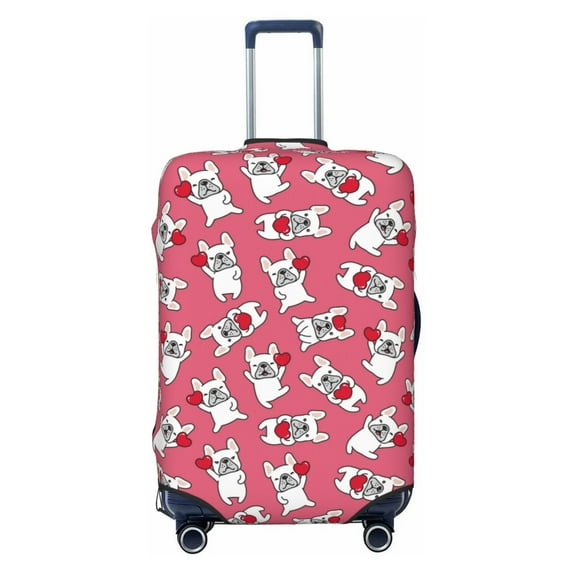 Picia French Bulldog Luggage Protector Cover Thicken Suitcase Protector Cover Fit 18-32 Inch Luggage-X-Large