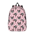 thumbnail image 1 of Picia French Bulldog Printed Canvas Daypack - Stylish and Durable Vintage Compact Backpack - Class, Work, Travel, or Laptop Bookbag,Organized Compartments-Medium, 1 of 6
