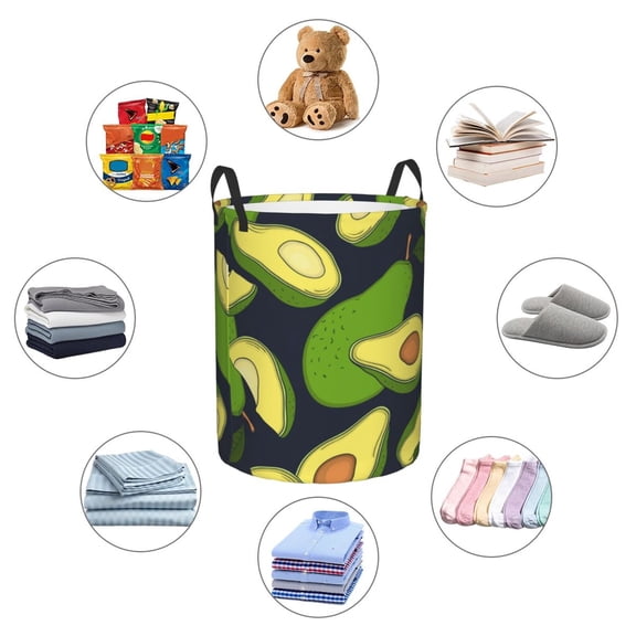 Picia Fresh Avocado Large Laundry Basket, Waterproof, Freestanding Laundry Hamper, Collapsible Tall Clothes Hamper with Extended Handles-