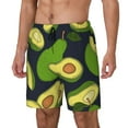thumbnail image 1 of Picia Fresh Avocado pattern Mens Swim Trunks with Compression Liner Stretch Beach Shorts Quick Dry with Zipper Pockets No-Chafing Board Shorts-, 1 of 1