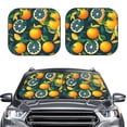 thumbnail image 1 of Picia Fresh Orange 2 Piece Car Windshield Sun Shade Foldable | Foldable Sun Shield for Front Window Blocks UV Rays and Keeps Your Vehicle Cool-Small, 1 of 7