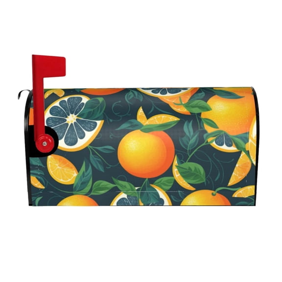 Picia Fresh Orange Magnetic Mailbox Cover Standard Size-