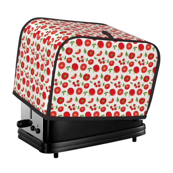 Picia Fresh Red Tomato Print 2 Slice Toaster Cover , Toaster Protector Dustproof Kitchen Appliance Cover, Kitchen Appliance Dustproof Protector