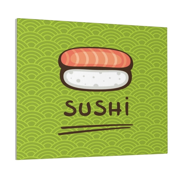 Picia Fresh Sushi Pattern Decorative Picture – Unique Wall Art, Modern Canvas Print for Trendy Interiors (Horizontal)