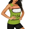 thumbnail image 1 of Picia Fresh Sushi Pattern Women's Workout Tank Top,Breathable Activewear,Slim Fit Athletic Top,Versatile Workout Moisture-wicking top-Small, 1 of 9