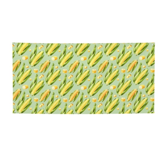 Picia Fresh Sweet Corn Pattern Party Banner, Festive Decoration, Holiday Banner, Celebration Decor, Event Banner, Reusable Party Banner-Small