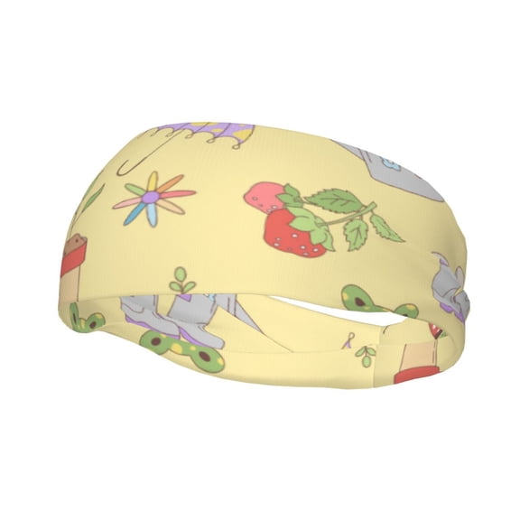 Picia Frog Bee Print Mens Running Headband,Mens Sweatband Sports Headband for Running,Cycling,Basketball,Yoga,Fitness Workout