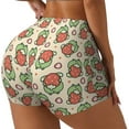 thumbnail image 1 of Picia Frog Hold Strawberry Printed Workout Shorts for Women Seamless Scrunch Butt Lifting High Waisted Yoga Gym Booty Running Moisture-wicking Short Pants-Small, 1 of 9