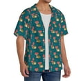thumbnail image 1 of Picia Frog and Mushrooms Men's Linen Shirts Short Sleeve Cuban Beach Shirts Casual Shirts Button Down Shirt for Men Beach Summer Wedding Shirt-XX-Large, 1 of 7