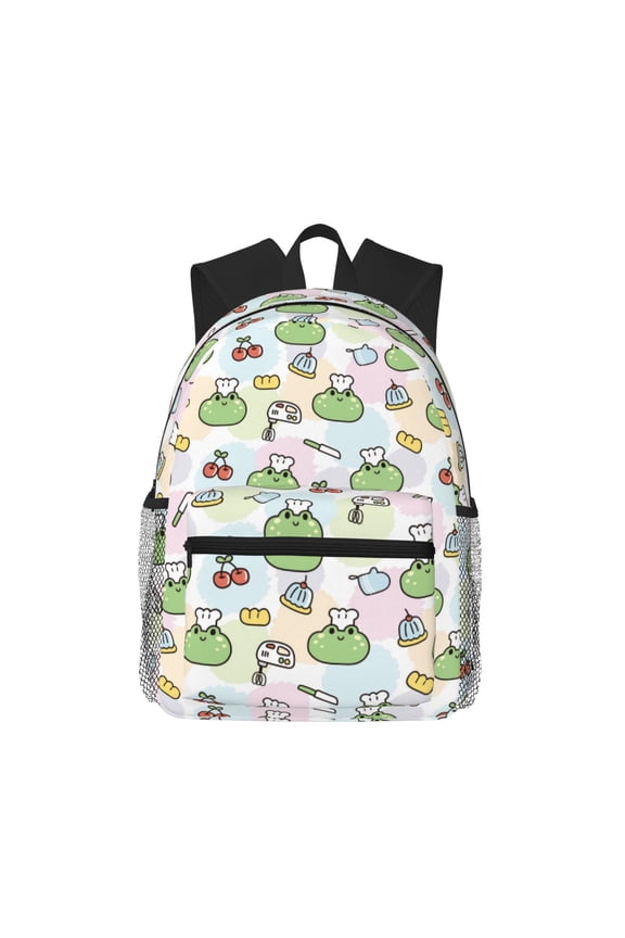 Frog Wear Chef Hat Large Capacity Backpack Classic Style Backpack Casual Backpack Water-Resistant School Work Travel Outdoor Backpack
