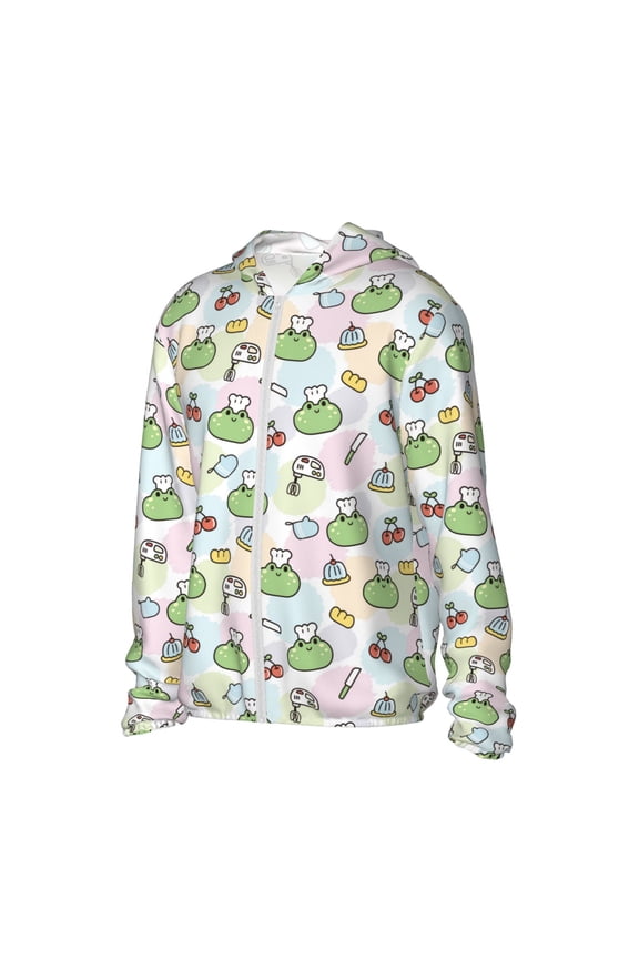 Frog Wear Chef Hat Women's Men's UPF 50+ Sun Protection Hoodie Shirt Long Sleeve SPF Fishing Outdoor UV Hiking Lightweight Shirts-XX-Large