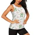 thumbnail image 1 of Picia Frog and Mushrooms Pattern Women's Workout Tank Top,Breathable Activewear,Slim Fit Athletic Top,Versatile Workout Moisture-wicking top-Medium, 1 of 9