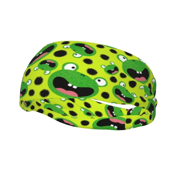 Picia Frogs Print Mens Running Headband,Mens Sweatband Sports Headband for Running,Cycling,Basketball,Yoga,Fitness Workout