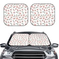 thumbnail image 1 of Picia Fruit 2 Piece Car Windshield Sun Shade Foldable | Foldable Sun Shield for Front Window Blocks UV Rays and Keeps Your Vehicle Cool-Small, 1 of 7