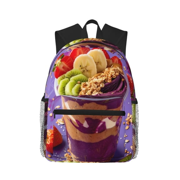 Picia Fruit Parfait Colorful Large Capacity Backpack Classic Style Backpack Casual Backpack Water-Resistant School Work Travel Outdoor Backpack