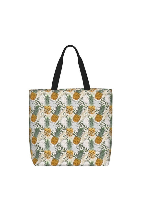 Fruit Pineapples for Tote Bag for Women with Zipper, Gym Tote with Compartments, Laptop Work Tote Nurse Dance Yoga Bag for Sport, Travel