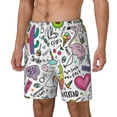 thumbnail image 1 of Picia Fun Animal with Unicorn pattern Mens Swim Trunks with Compression Liner Stretch Beach Shorts Quick Dry with Zipper Pockets No-Chafing Board Shorts-Small, 1 of 9