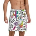 thumbnail image 1 of Picia Fun Animal with Unicorn Pajama Shorts for Men, Men's Pajama Bottoms, Sleepwear,Short Pajama Pants-Small, 1 of 9
