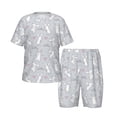 thumbnail image 1 of Picia Fun Rabbit Printed Boys' Kids-PJ Snug Fit Cotton Short Sleeve Top and Shorts 2 Piece Pajama Set-Medium, 1 of 1