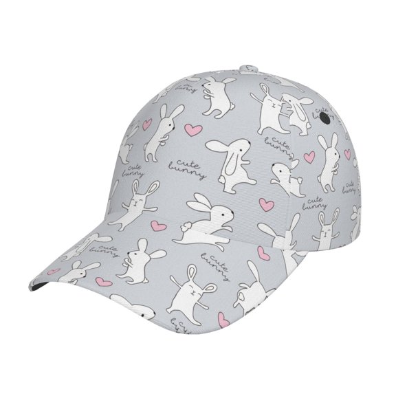 Picia Fun Rabbit pattern Trucker Low Profile Hat Men Women Baseball Cap Dad Hat Adjustable Unconstructed Plain Cap