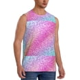 thumbnail image 1 of Picia Fun Rainbow Pink mens Cotton Tank Undershirts , Moisture-wicking Ribbed Tanks, Lightweight Cotton Tank Undershirts-Large, 1 of 8