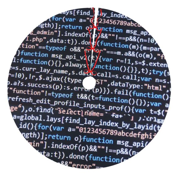 Picia Function Source Code Print Christmas Tree Skirt , Christmas Tree Skirt Ornaments for Merry Christmas Holiday Party Decorations Indoor Outdoor-30"