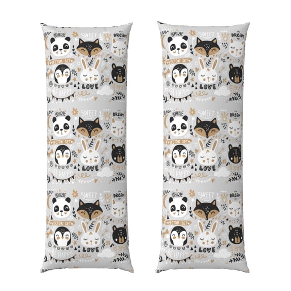 Picia Funny Animals Series Body Pillow Cover - Super Soft Microfiber 20x54 Body Pillow Case - Envelope Closure, Wrinkle, Stain Resistant Body Pillow Cover,Elegant Bedding