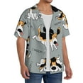thumbnail image 1 of Picia Funny Beagle Active Dog Men's Linen Shirts Short Sleeve Cuban Beach Shirts Casual Shirts Button Down Shirt for Men Beach Summer Wedding Shirt-Large, 1 of 7