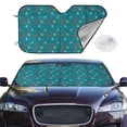 thumbnail image 1 of Picia Funny Cat Blue Curved Windshield Sunshade Accordion Folding Style Auto Shade for Car Truck SUV Van Blocks UV Ray Sun Visor Protector -, 1 of 7