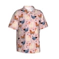 thumbnail image 1 of Picia Funny Chicken Gentle Cotton Regular Fit Short Sleeve Casual Hawaiian Shirt for Men-XX-Large, 1 of 9