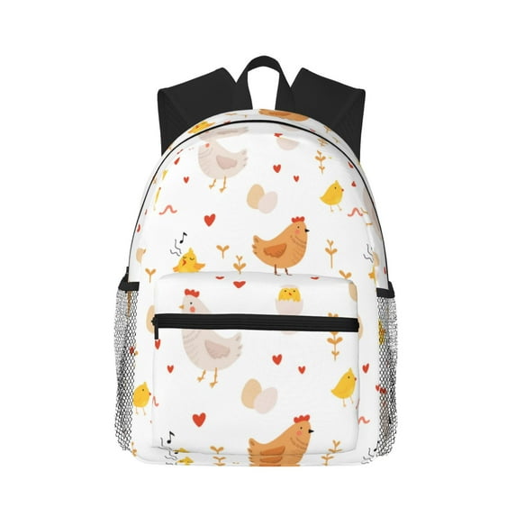 Picia Funny Chicken Large Capacity Backpack Classic Style Backpack Casual Backpack Water-Resistant School Work Travel Outdoor Backpack