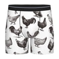 thumbnail image 1 of Picia Funny Chicken Pattern Men's Athletic Long Leg Briefs , Performance Stretch Underwear，Moisture-Wicking, 1 of 7