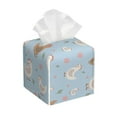 thumbnail image 1 of Picia Funny Chicken Pattern Tissue Box Cover,PVC Leather Square Holder,Tissue Box Holder with Magnetic Bottom,Facial Paper Organizer Dispenser-5.2"X5.2"X5.2", 1 of 8