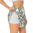 thumbnail image 1 of Picia Funny Chicken Pattern Women's 2 in 1 Athletic Running Shorts High Waisted Workout Casual Gym Sweat Shorts with Comfy Liner Zipper Pockets-Medium, 1 of 9