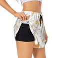 thumbnail image 1 of Picia Funny Chicken Pattern Women's 2 in 1 Athletic Running Shorts High Waisted Workout Casual Gym Sweat Shorts with Comfy Liner Zipper Pockets-Large, 1 of 9