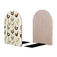 thumbnail image 1 of Picia Funny Chicken Pattern Wood Bookends for Shelves,Non-slip Bookends, Heavy Duty Wooden Bookend Support,1 Pair, 1 of 8