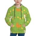 thumbnail image 1 of Picia Funny Chicken Pattern Youth Hoodie - Warm Pullover Sweatshirt with Kangaroo Pocket, Ideal for Boys and Girls-Medium, 1 of 6
