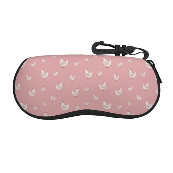 Picia Funny Chicken Print Sunglasses Case, Eyeglasses Case Protector Large Glasses Case, Key Lock Case Protective Glasses Holder Eyeglasses Cases