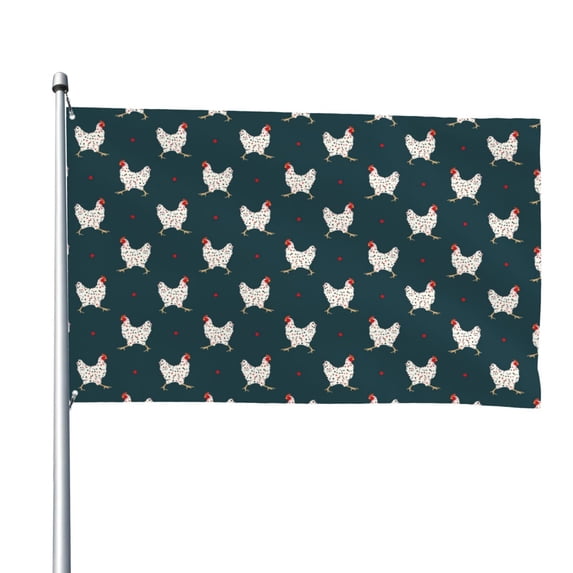 Picia Funny Chicken Printed Flag ,Funny Chicken Pattern Garden Flag Vertical Double,Yard Lawn Outdoor Decor 48x72"